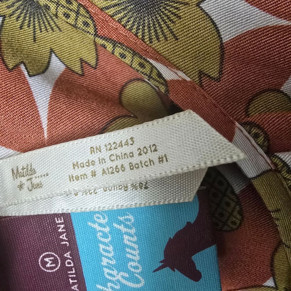 Matilda Jane Women's Floral Dress Size Medium Rust, Olive, cream - Picture 3 of 16